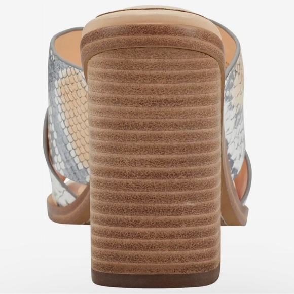 🌸MARC FISHER🌸 Barli 2 Square Toe Orange Crossover High Heel Sandals Size: 9M - Picture 4 of 12